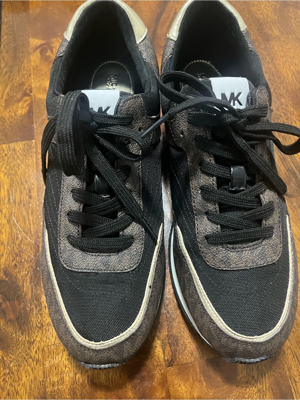 Michael Kors Black and Brown Low-Top Sneakers
